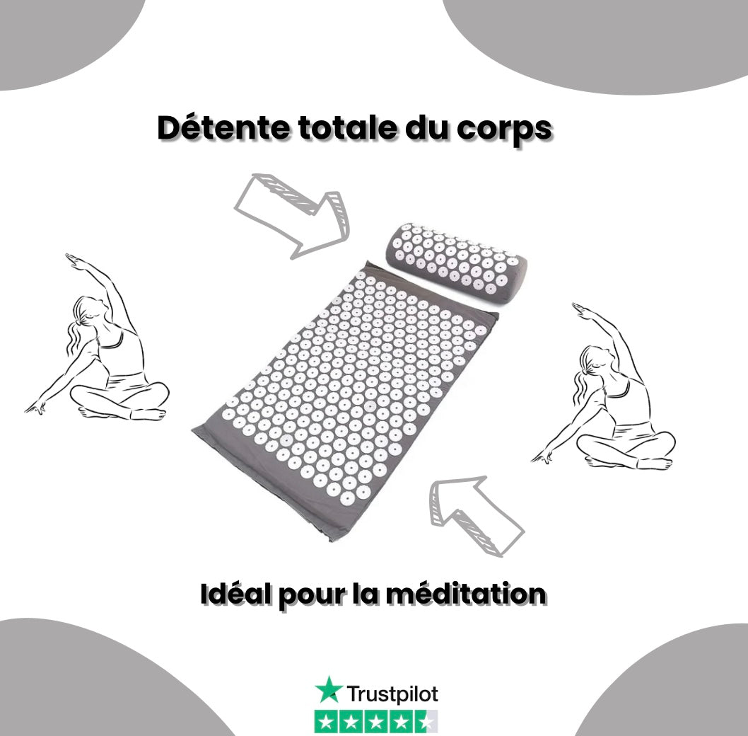 Tapis avec oreillers d’acupression